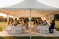 Pack Réception Mariage - barnum 5x5, tables, chaises, guirlande lumineuse
